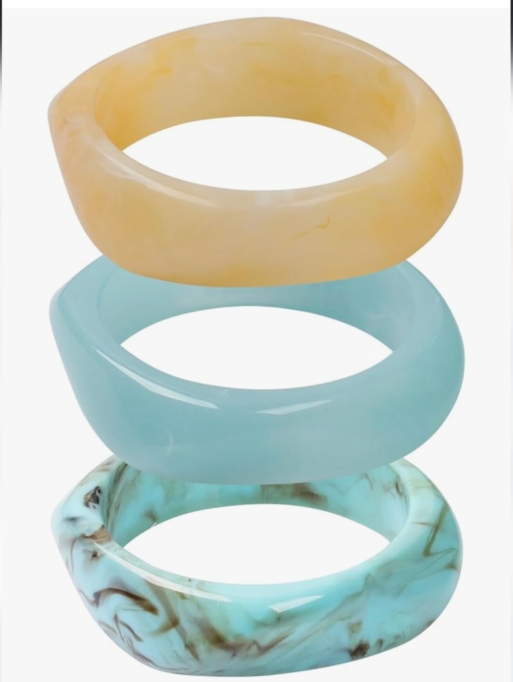 Stackable Resin Bangle Bracelet Set